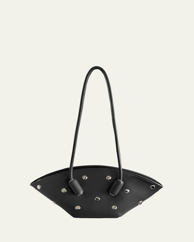 Olimipa Studded Vegan Fabric Shoulder Bag
